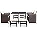 Set Da Pranzo Esterno 21 Pezzi In Polyrattan Marrone - Foto miniatura 5