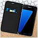 Custodia A Libro Flip Book Cover Per Samsung Galaxy S7 Edge - Nera - Foto miniatura 11