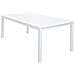 Set Tavolo Giardino Allungabile Rettangolare 200/300 X 100 Con 6 Sedie In Alluminio Bianco Da Esterno - Foto miniatura 3