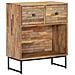 Credenza In Legno Di Teak Recuperato 60x30x75cm - Foto miniatura 1