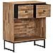 Credenza In Legno Di Teak Recuperato 60x30x75cm - Foto miniatura 5