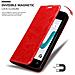 Custodia Compatibile Con Wiko Sunny 3 Mini In Rosso Mela - Coperchio Protettiva Con Chiusura Magnetica, Funzione Stand E Tasca Per Le Carte - Foto miniatura 6