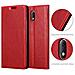 Custodia Compatibile Con Wiko Sunny 3 Mini In Rosso Mela - Coperchio Protettiva Con Chiusura Magnetica, Funzione Stand E Tasca Per Le Carte - Foto miniatura 10