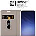 Custodia Compatibile Con Samsung Galaxy S9 Plus In Grigio Chiaro Marrone - Coperchio Protettiva Con Chiusura Magnetica, Funzione Stand E Tasca Per Le Carte - Foto miniatura 9