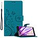 Custodia Compatibile Con Sony Xperia Xz2 In Blu Fiore - Coperchio Protettivo In Design Floreale Con Chiusura Magnetica, Funzione Stand E Slot Per Carte - Foto miniatura 1