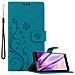 Custodia Compatibile Con Sony Xperia Xz2 In Blu Fiore - Coperchio Protettivo In Design Floreale Con Chiusura Magnetica, Funzione Stand E Slot Per Carte - Foto miniatura 4