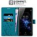 Custodia Compatibile Con Sony Xperia Xz2 In Blu Fiore - Coperchio Protettivo In Design Floreale Con Chiusura Magnetica, Funzione Stand E Slot Per Carte - Foto miniatura 5
