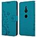 Custodia Compatibile Con Sony Xperia Xz2 In Blu Fiore - Coperchio Protettivo In Design Floreale Con Chiusura Magnetica, Funzione Stand E Slot Per Carte - Foto miniatura 10