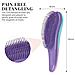 Detangler Brush - Best Districante Spazzola Per Capelli Per Le Donne Ragazze E Ragazzi Per Bagnato Raffinata Capelli Ricci Afro E Capelli Lunghi - Viola - Foto miniatura 1