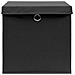 Contenitori con Coperchi 10 pz 28x28x28 cm Nero - Foto miniatura 3