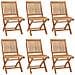 Sedie da Giardino Pieghevoli con Cuscini 6 pz Massello di Teak - Foto miniatura 2