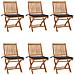 Sedie da Giardino Pieghevoli con Cuscini 6 pz Massello di Teak - Foto miniatura 1