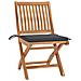 Sedie da Giardino Pieghevoli con Cuscini 6 pz Massello di Teak - Foto miniatura 3