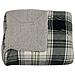 Plaid Coperta Divano Tartan Scozzese Retro Agnellato Pelliccia Sherpa Inverno Caldo 1 Piazza Grigio - Foto miniatura 2