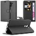Custodia Compatibile Con Huawei Enjoy 7 Plus In Nero Carbone - Coperchio Protettiva Con Chiusura Magnetica, Funzione Stand E Tasca Per Le Carte - Foto miniatura 1