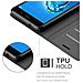 Custodia Compatibile Con Huawei Enjoy 7 Plus In Nero Carbone - Coperchio Protettiva Con Chiusura Magnetica, Funzione Stand E Tasca Per Le Carte - Foto miniatura 4