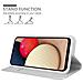Custodia Compatibile Con Samsung Galaxy A02s In Classy Argento - Coperchio Protettiva Con Chiusura Magnetica, Funzione Stand E Tasca Per Le Carte - Foto miniatura 4
