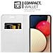 Custodia Compatibile Con Samsung Galaxy A02s In Classy Argento - Coperchio Protettiva Con Chiusura Magnetica, Funzione Stand E Tasca Per Le Carte - Foto miniatura 5