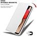 Custodia Compatibile Con Samsung Galaxy A02s In Classy Argento - Coperchio Protettiva Con Chiusura Magnetica, Funzione Stand E Tasca Per Le Carte - Foto miniatura 8