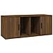 Mobile Tv Rovere Marrone 100x35x40 Cm In Legno Multistrato - Foto miniatura 2