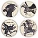 Harry Potter Magical Creatures Coasters Set Of 4 Ceramic - Set Sottobicchieri Creature Magiche - Half Moon Bay - Foto miniatura 5