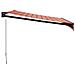 Tenda Retrattile Arancione Marrone 3,5x2,5m Tessuto E Alluminio - Foto miniatura 5