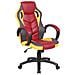 Sedia Da Gaming Caloundra, Poltrona Da Gaming Adulto, Sedia Da Scrivania, 66x61h104/114 Cm, Rosso E Giallo - Foto miniatura 1