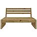 Divano Centrale Da Giardino 120x80 Cm Legno Impregnato Di Pino - Foto miniatura 3