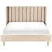 Letto Matrimoniale Velluto Beige 160 X 200 Cm Villette - Foto miniatura 4