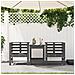 Sedie Da Giardino 2pz Grigie 61,5x53x71cm Legno Massello Pino - Foto miniatura 3