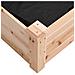 Fioriera Rialzata Da Giardino Fodera 240x45x25cm Massello Abete - Foto miniatura 6