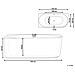 Vasca Da Bagno Gocta Lato Destro 170 X 78 Cm Bianco - Foto miniatura 2