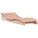 Lettino Prendisole 205x70x31,5 cm in Legno Massello di Douglas - Foto miniatura 2