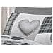 Completo Lenzuola Linea Pensieri Delicati 100% Cotone Disegno Love Mountain Singolo Grigio - Foto miniatura 5