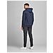 Felpa Con Cappuccio 12182537-Navy Bl Uomo Taglia L Colore Blue - Foto miniatura 3