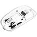 Mouse Ottico Wireless 800-1600 Dpi Con Micro Ricevitore Usb Bianco Trasparente - Foto miniatura 1