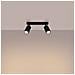 Lampada Da Soffitto Karbon 2 Nero Sl. 1580 - Minimalista Lampada Da Soffitto Nero 16.5x30x6.5 Cm - Foto miniatura 3