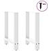 Gambe Per Tavolino Bianco 2 Pz 50x(72-73) Cm Acciaio - Foto miniatura 3