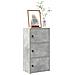 Libreria Grigio Cemento 40x24x77 Cm In Legno Multistrato - Foto miniatura 1