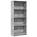 Libreria Grigio Cemento 60x24x143 Cm In Legno Multistrato - Foto miniatura 2