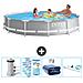 Piscina Fuori Terra - In Giro - 366x366x76 Cm - Grigio - Include Accessori Coordinati Cb90 - Foto miniatura 1