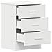 Lusso Casadino -  Comodino Bianco 38x35x56 Cm In Legno Ingegnerizzato - Foto miniatura 4