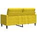 Lusso Casadino -  Divano A 2 Posti Giallo 140 Cm In Velluto - Foto miniatura 5