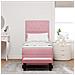 Letto Box Spring con Materasso e Panca Rosa 80x200 cm Velluto - Foto miniatura 5