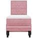 Letto Box Spring con Materasso e Panca Rosa 80x200 cm Velluto - Foto miniatura 9
