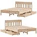 Letto senza Materasso 140x190 cm in Legno Massello di Pino - Foto miniatura 9