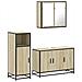 Set Mobili da Bagno 3 pz Rovere Sonoma in Legno Multistrato - Foto miniatura 1