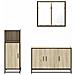 Set Mobili da Bagno 3 pz Rovere Sonoma in Legno Multistrato - Foto miniatura 5