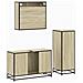 Set Mobili da Bagno 3 pz Rovere Sonoma in Legno Multistrato - Foto miniatura 8