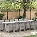 Set da Pranzo per Giardino 15 pcs Grigio chiaro Rattan Polt - Foto miniatura 2